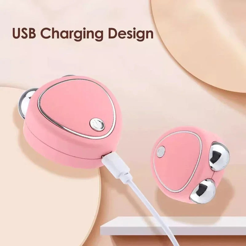 White Microcurrent Face Lifting Massager - Sonic Vibration