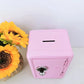 White Mini Metal Safe Box with Combination Lock and Key
