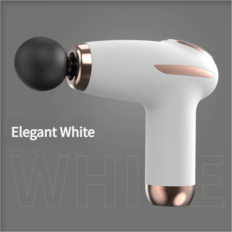 White Mini Portable Fascia Gun - 6-Speed Adjustable Muscle