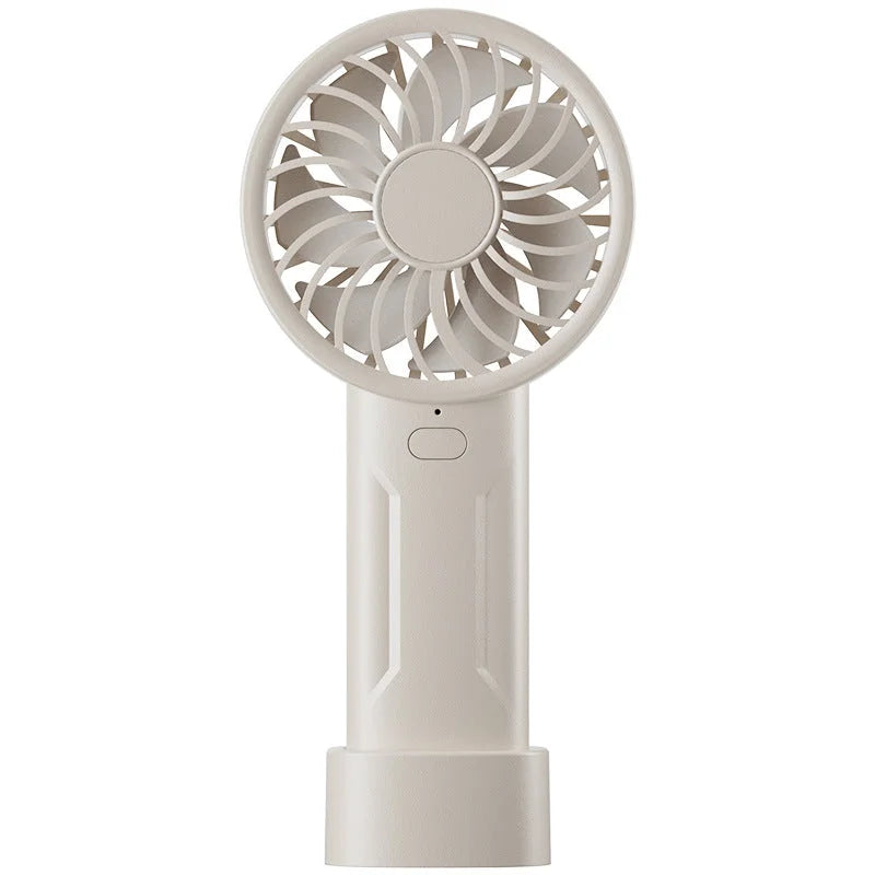 White Mini Portable USB Rechargeable Fan - Quiet Cooling
