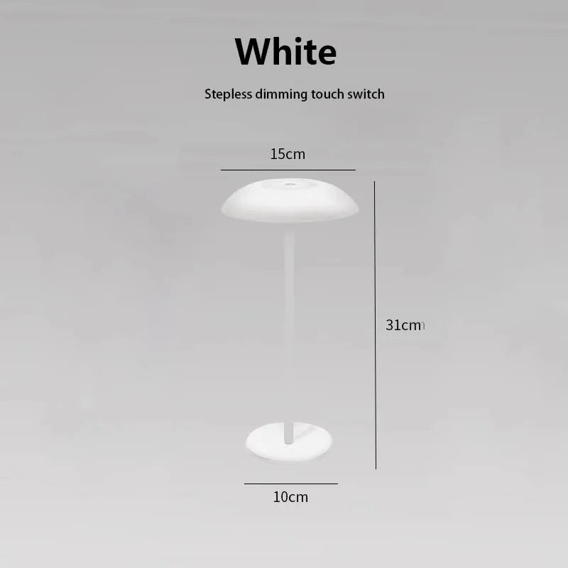 White Minimalist Rechargeable LED Touch Table Lamp