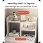 White Nightstand Wooden Knobs Divided Storage Sections