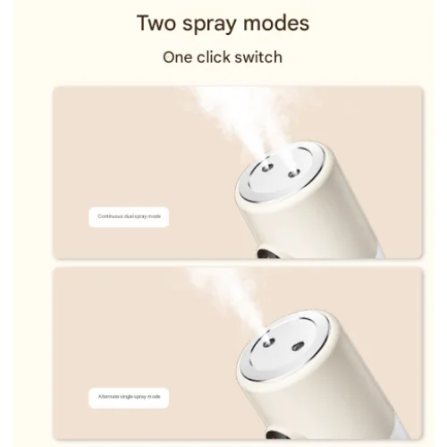 White ortable Desktop Dual-Spray Humidifier with Air