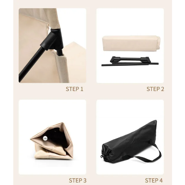 White Outdoor Folding Lawn Chair with Backrest