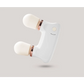 White Portable Dual Head Mini Massager - 5 Modes Quiet