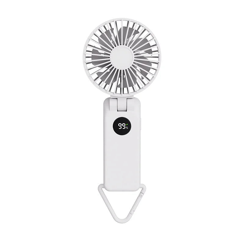 White Portable Handheld Fan with 2000mAh Battery - 3-in-1