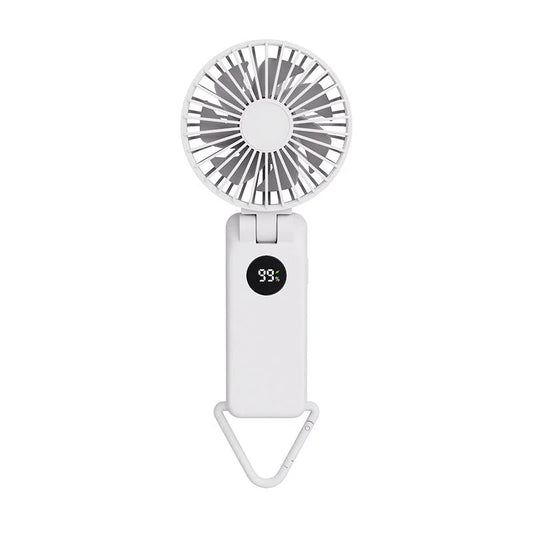 White Portable Handheld Fan with 2000mAh Battery - 3-in-1