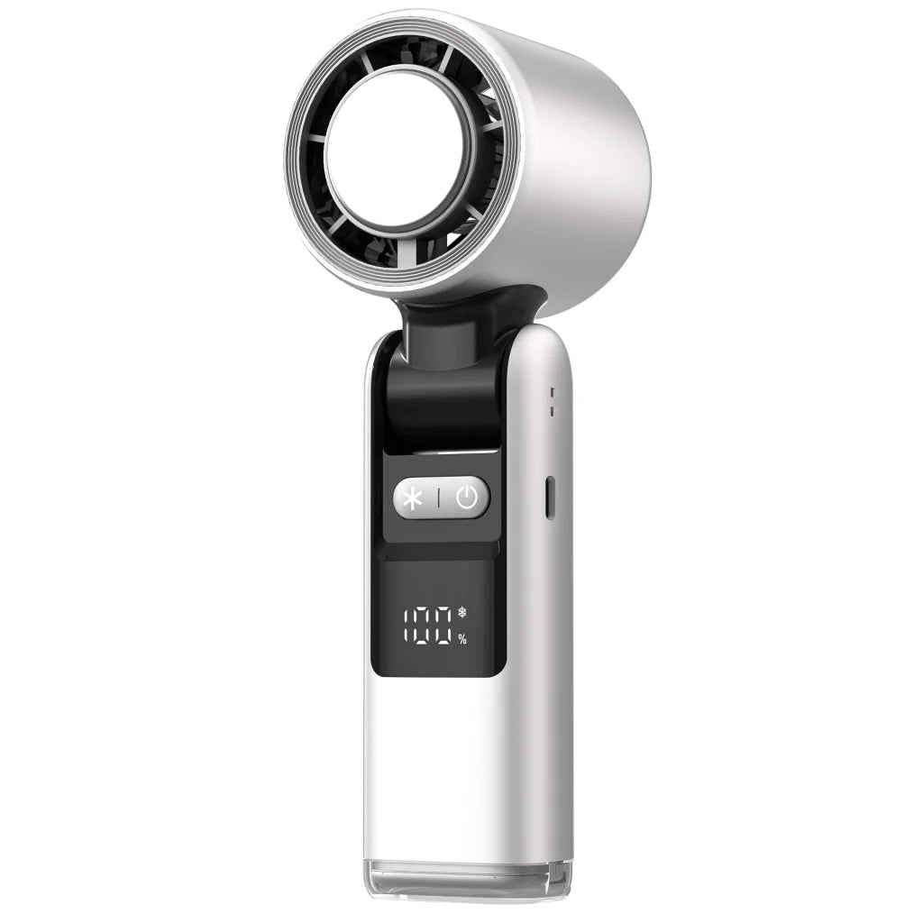 White Portable Handheld High-Speed Cooling Fan - Perfect