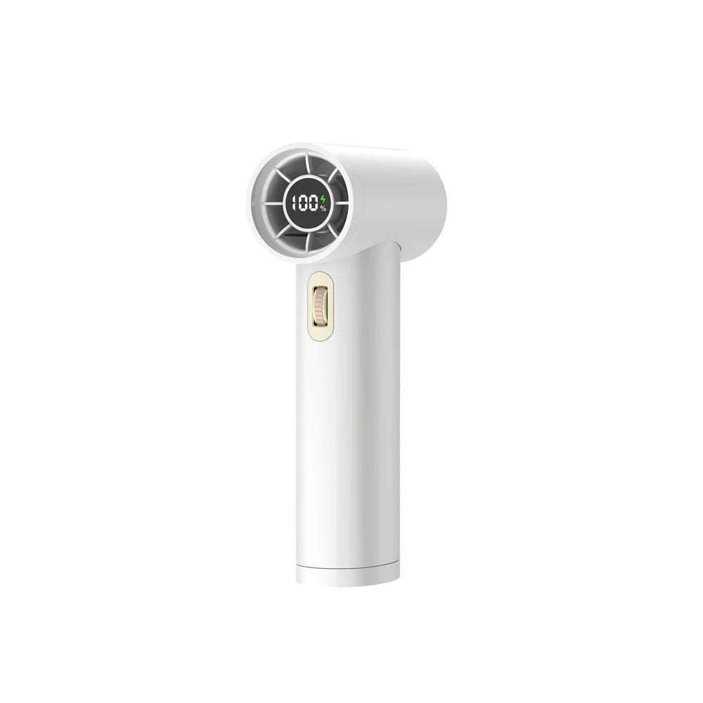 White Portable High-Speed Turbo Fan with 2000mAh Battery