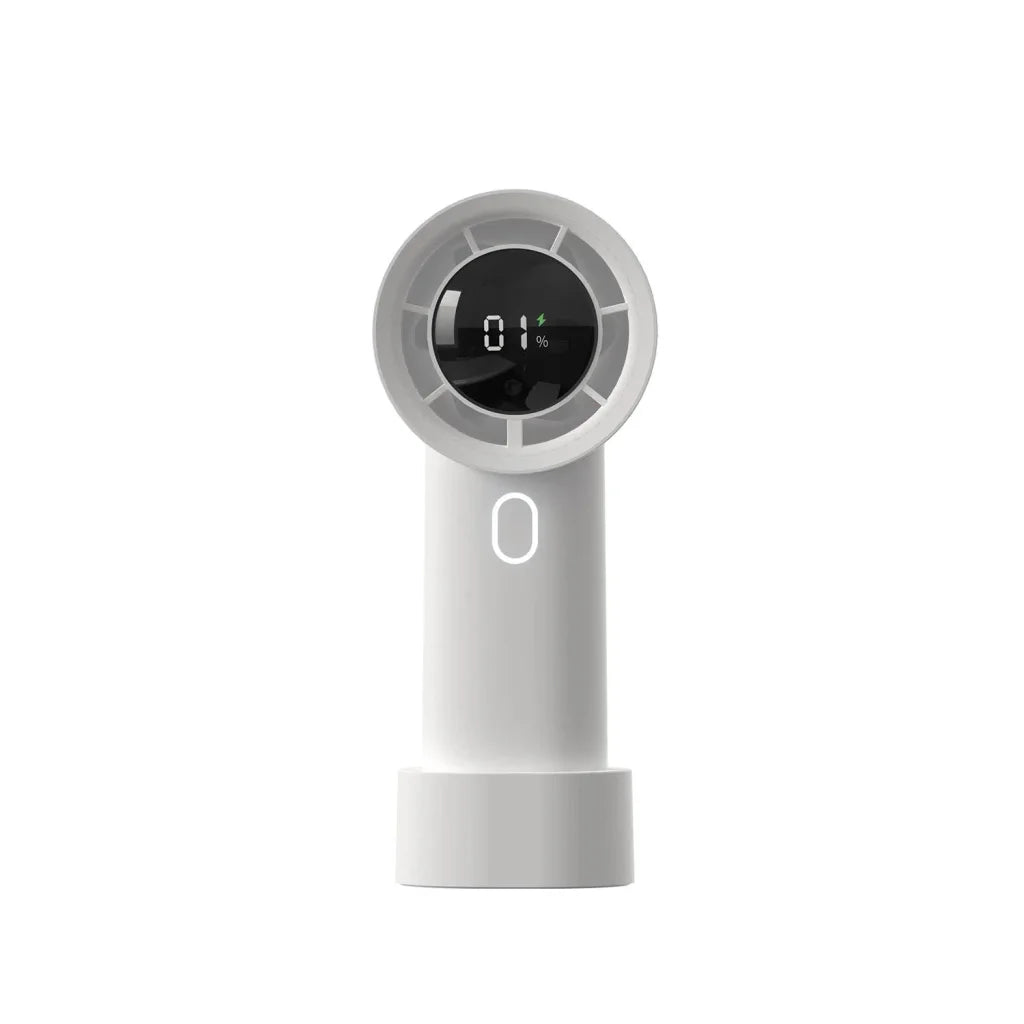 White Portable Mini Bladeless Fan - Rechargeable Handheld
