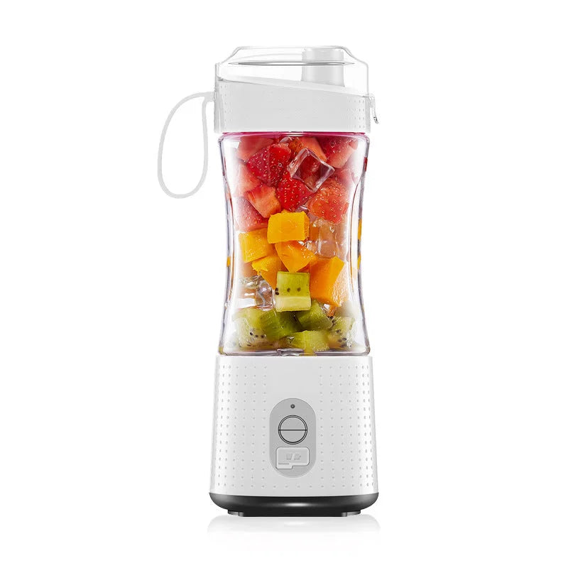 White Portable Mini Juicer - Rechargeable Electric Fruit