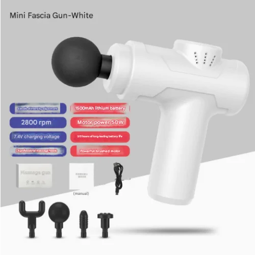 White Portable Mini Massage Gun for Deep Tissue