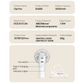 White Portable Multifunctional Clip Fan DQ261 - 1000mAh
