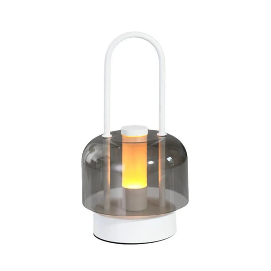 White Portable Rechargeable LED Lantern -Touch Control