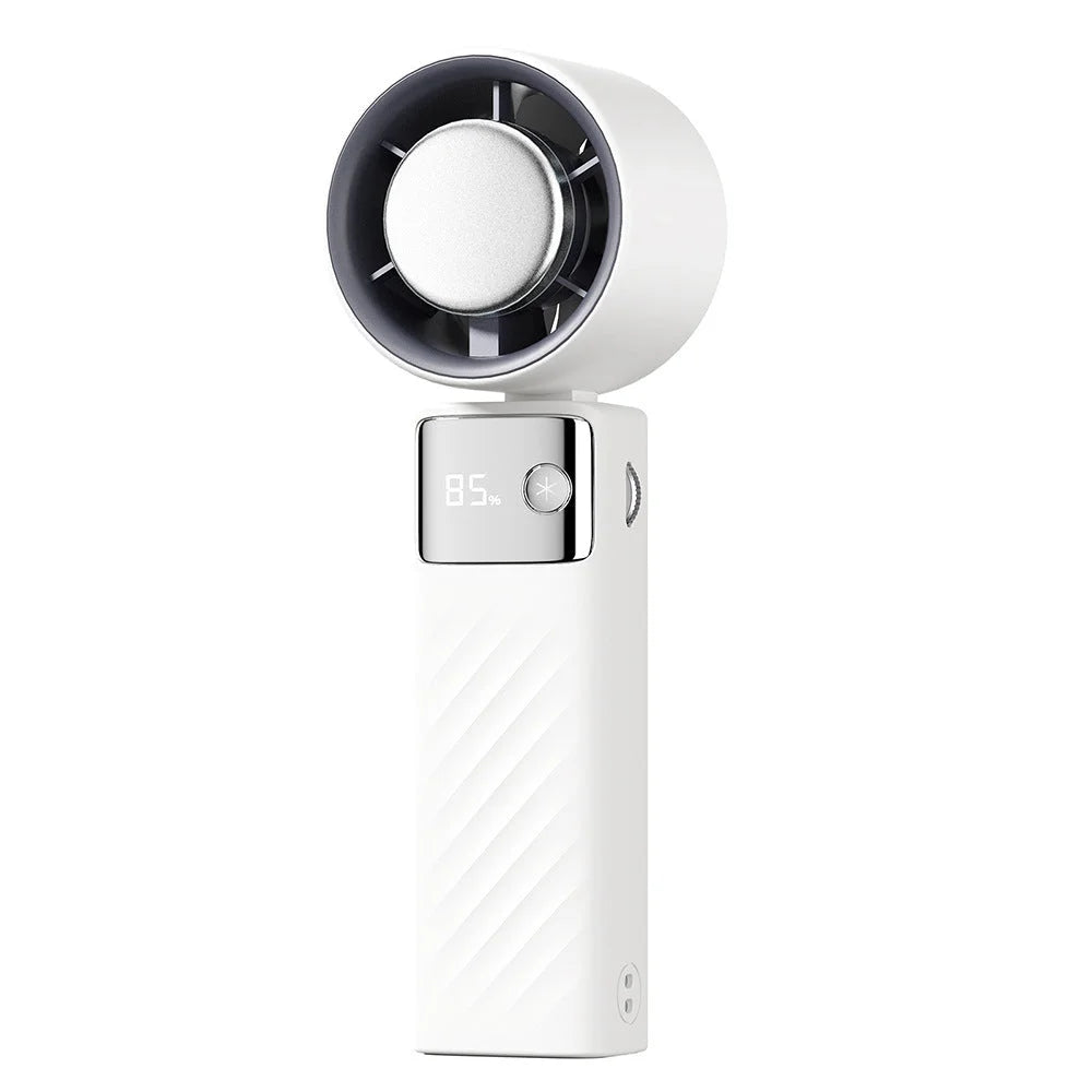 White Portable Turbo Handheld USB Rechargeable Fan