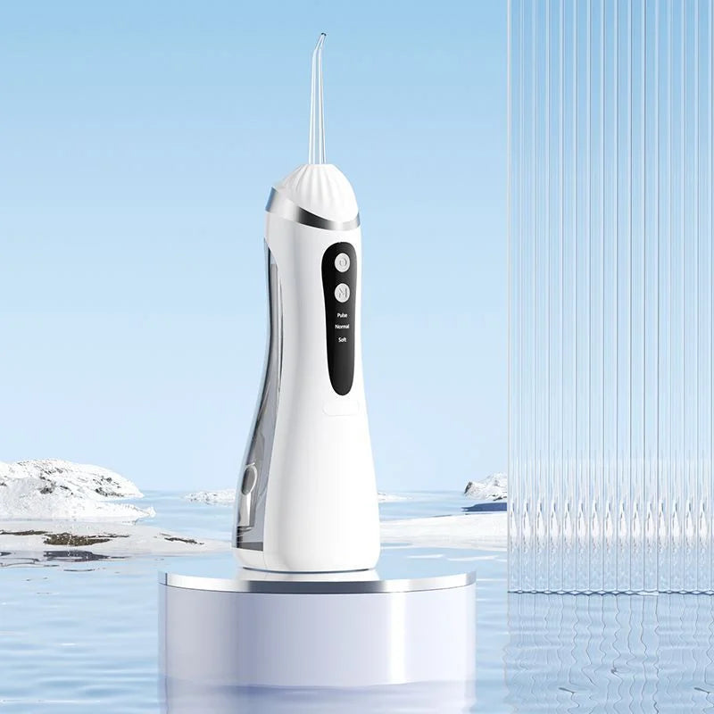 White Portable Ultrasonic Oral Irrigator with 3 Cleaning