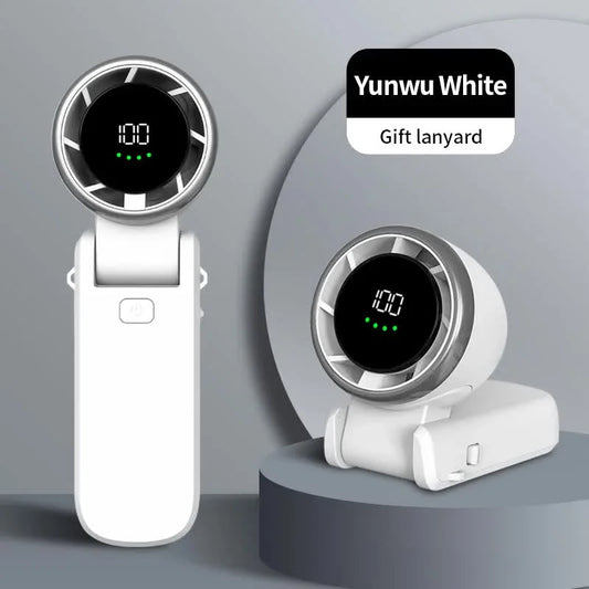 White Portable USB Rechargeable Handheld Fan