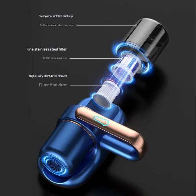 White Powerful Cordless UV-C Dust Mite Vacuum