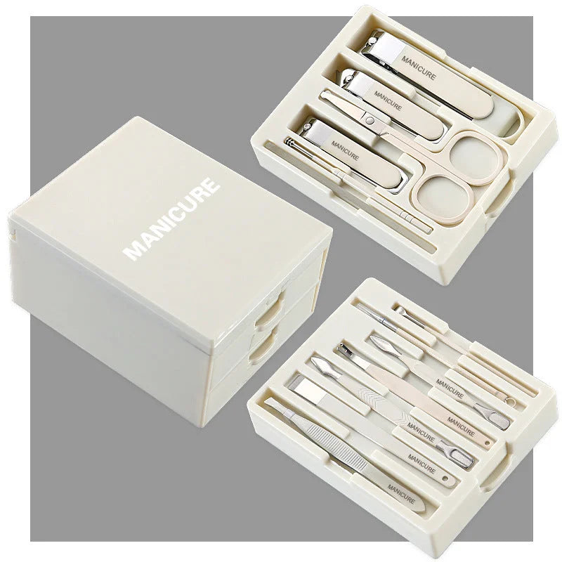 White Premium 13-in-1 Manicure & Grooming Kit