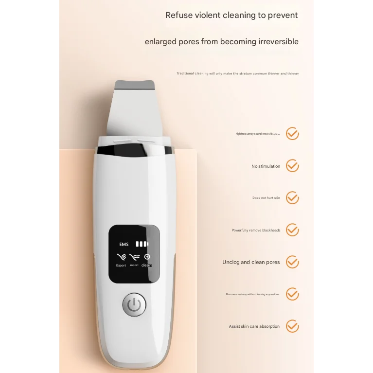 White Professional 4-in-1 Ultrasonic Skin Scrubber - Deep