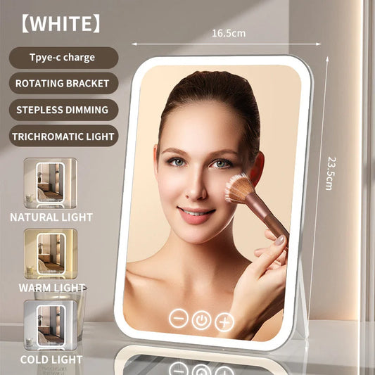 White Professional LED Vanity Mirror - 3 Color Lights