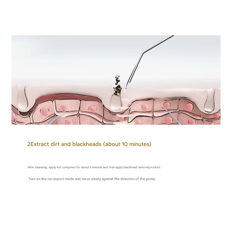 White Professional Ultrasonic Skin Scrubber - 4-in-1 Facial