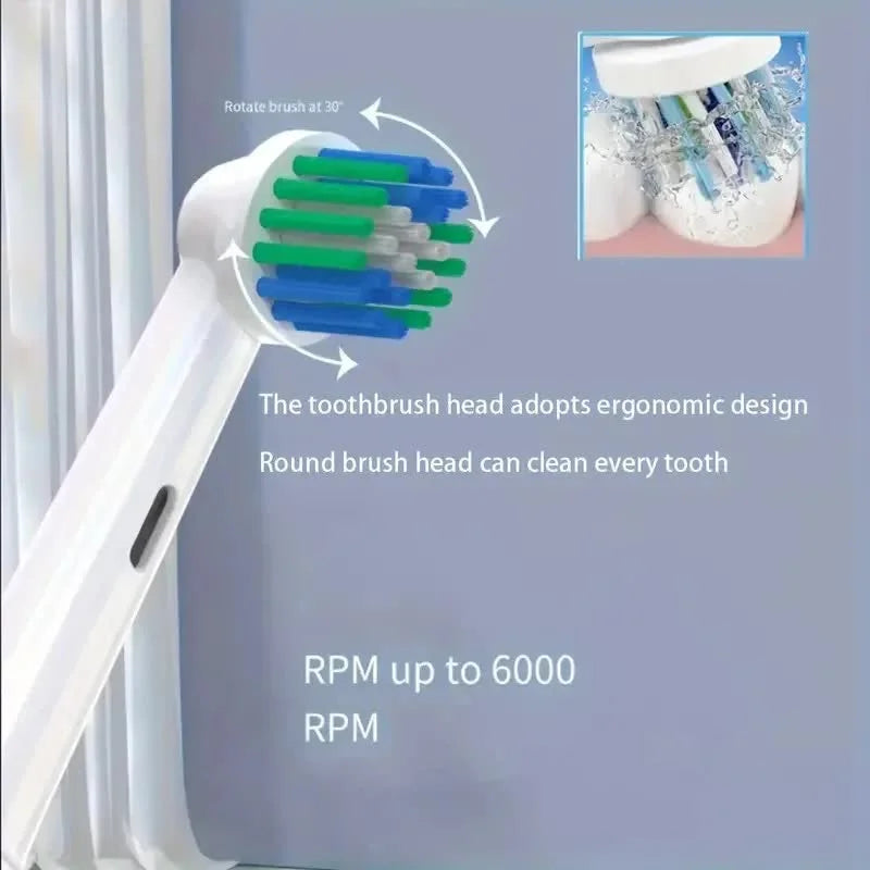 White Rechargeable Electric Toothbrush with Travel Case - 8