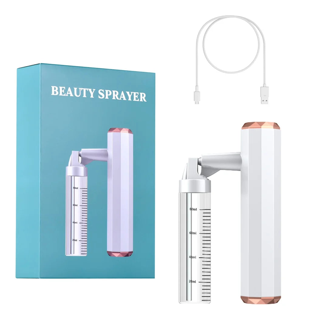 White Rechargeable Facial Oxygen Sprayer - Home Use Nano