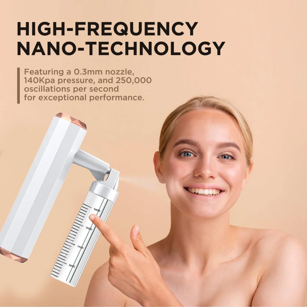 White Rechargeable Facial Oxygen Sprayer - Home Use Nano