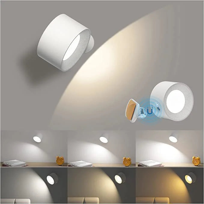 White Rechargeable LED Magnetic Wall Light - Touch Control