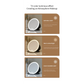 White Small Round Foldable LED Makeup Mirror - 18.5cm