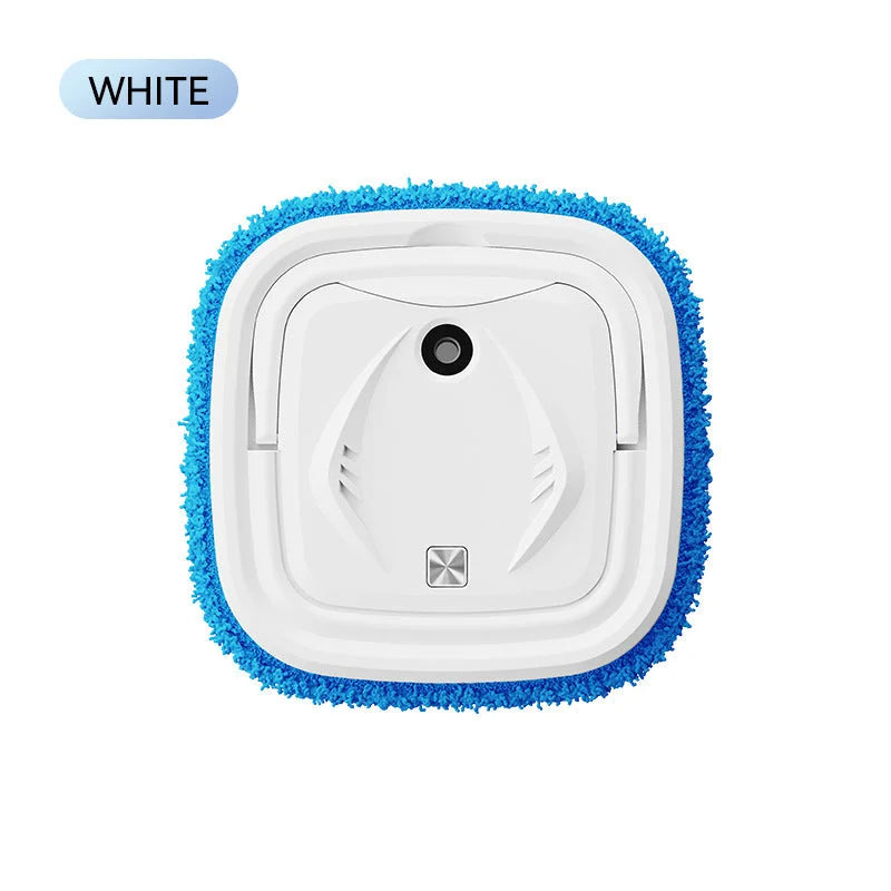 White Smart Robotic Floor Mop with Humidifier Spray