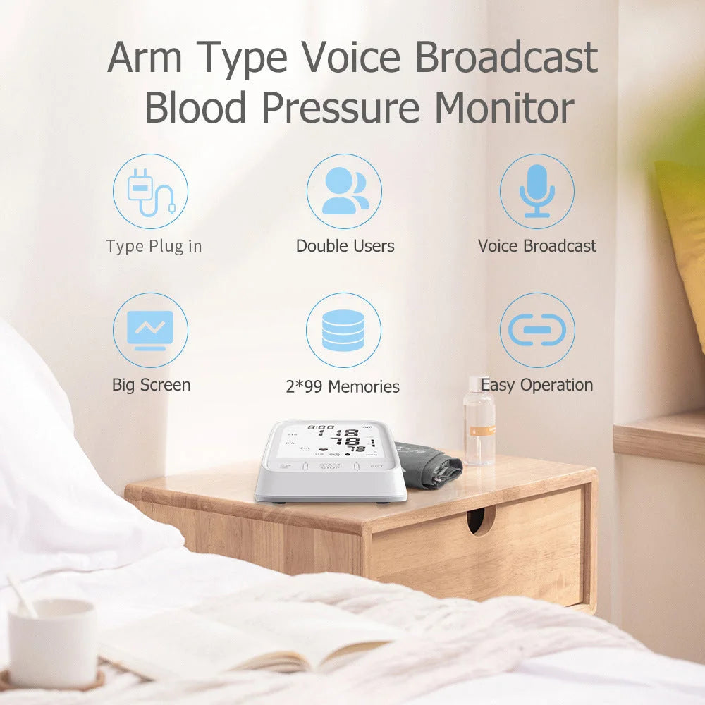 White Smart Upper Arm Blood Pressure Monitor - Medical