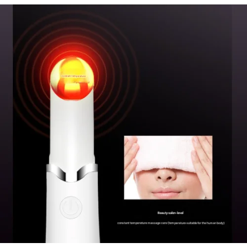 White Sonic Eye & Lip Massager with Red & Blue Light