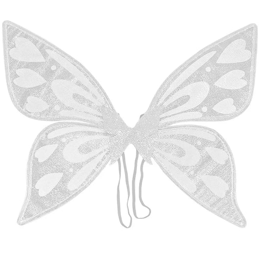 White Sparkling Fairy Wings - Lightweight Glitter Butterfly