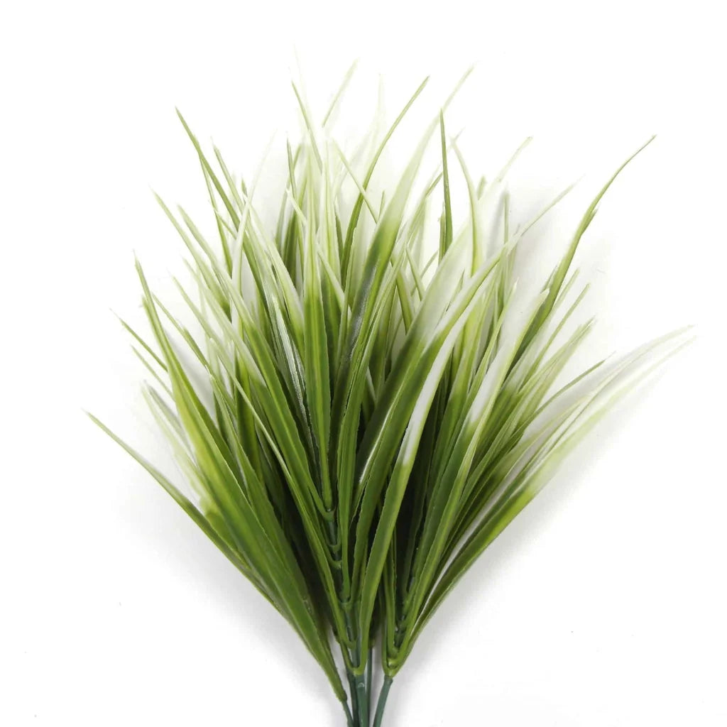 White Tipped Grass Stem UV Resistant 35cm - Home & Garden >