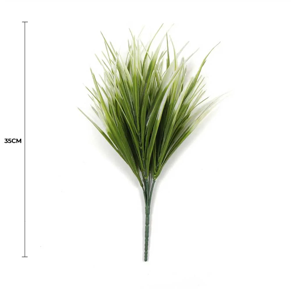White Tipped Grass Stem UV Resistant 35cm - Home & Garden >