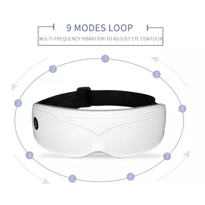 White Touch-Control Rechargeable Heated Eye Massager