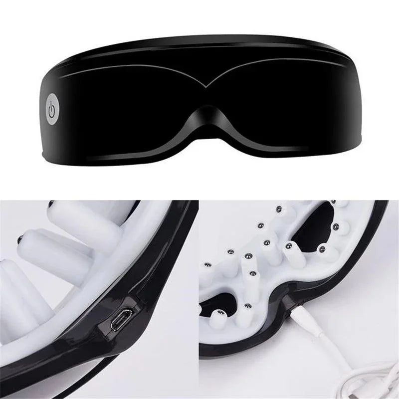 White Touch-Control Rechargeable Heated Eye Massager
