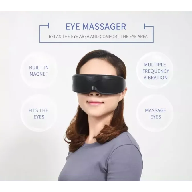 White Touch-Control Rechargeable Heated Eye Massager