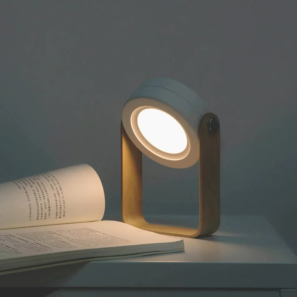 White Transformable Lantern Desk Lamp with USB Rechargeable