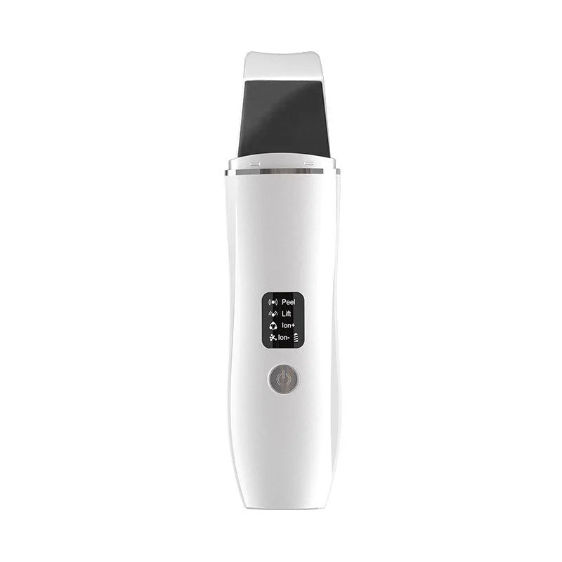 White Ultrasonic Skin Scrubber - Deep Pore Cleansing Facial