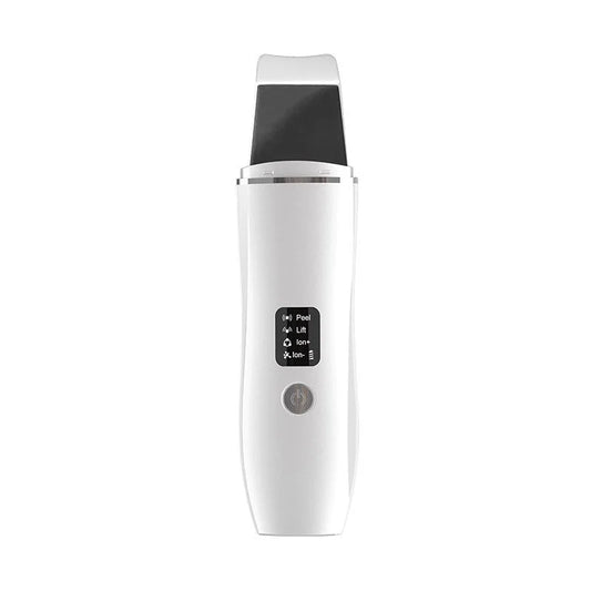 White Ultrasonic Skin Scrubber - Deep Pore Cleansing Facial