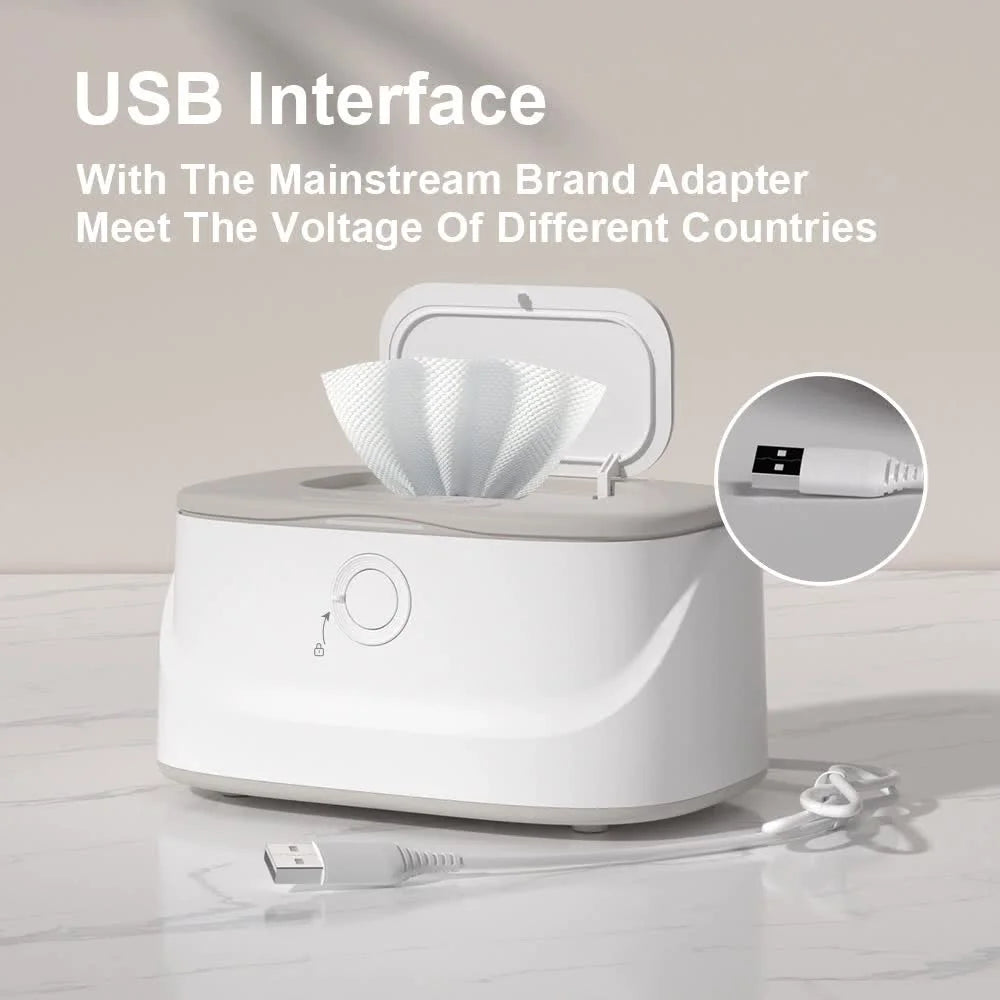 White USB Powered Baby Wet Wipes