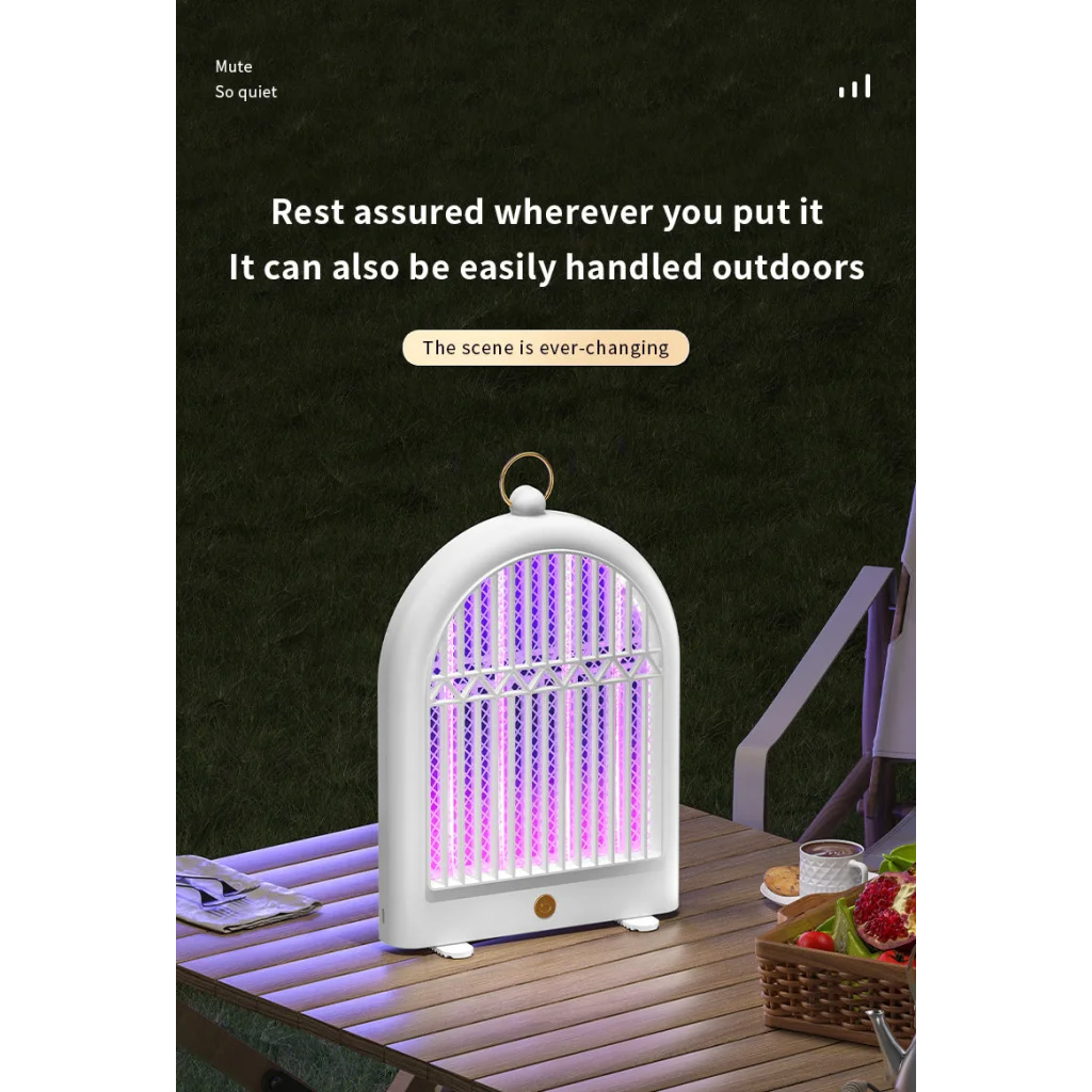 White USB Wall-Mounted Mosquito Trap - UV Light Automatic