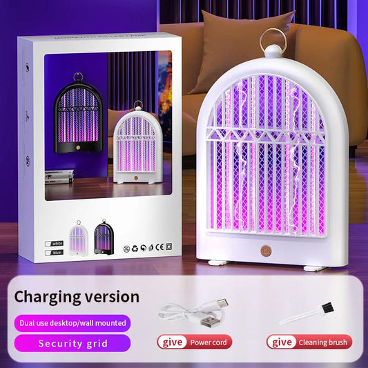 White USB Wall-Mounted Mosquito Trap - UV Light Automatic