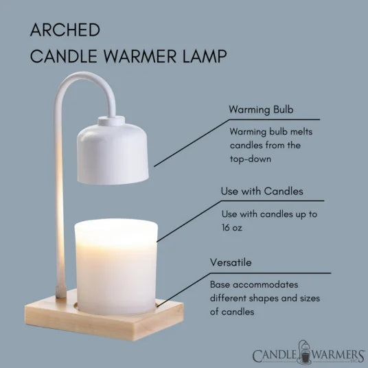White & Wood Arched Lamp - Home & Garden > Lighting > Table