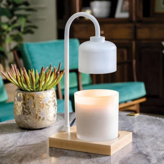 White & Wood Arched Lamp - Home & Garden > Lighting > Table