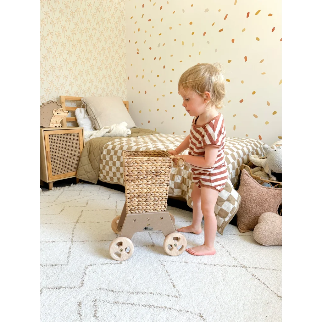 Wicker Shopper Trolley - Furniture
