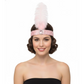 WIDE FLAPPER HEADBAND Feather Sequin Costume Gatsby